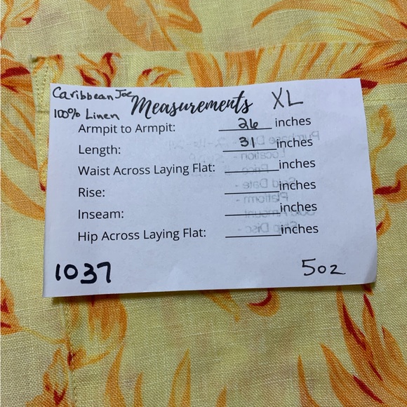 Caribbean joe button down short sleeve linen - XL - Picture 7 of 7